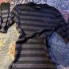 Blue Black Striped ChromeHeart Sweater