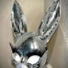 SMDBN Silver Mirror Disco Bunny Mask